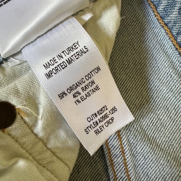 Agolde Riley High Rise Straight Crop Jean in Volt Size 25 - Picture 9 of 9